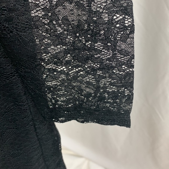 NWT Black Long Sleeve Lined Stretch Lace Sheath Dress - Picture 3 of 10